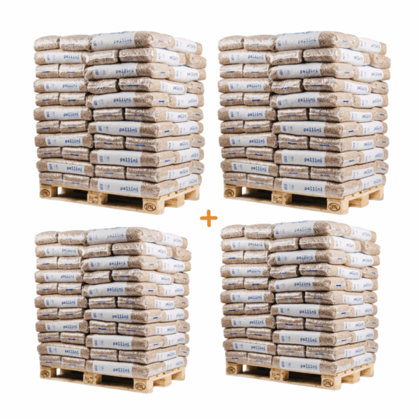 AANBIEDING: 4x Pallets Pellini Pellets 6mm HD+ & ENplus A1 – 264 Zakken – 15KG Per zak